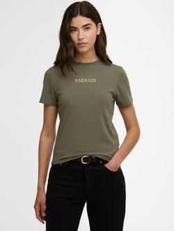 Barbour International Devin Embroidered T-Shirt, Dusky Khaki