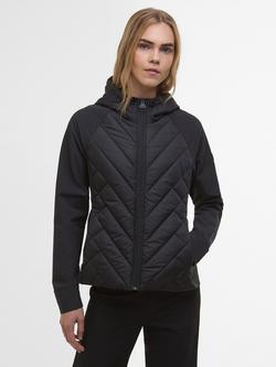 Barbour International Dakota Quilted Sweatshirt, Beige, Black
