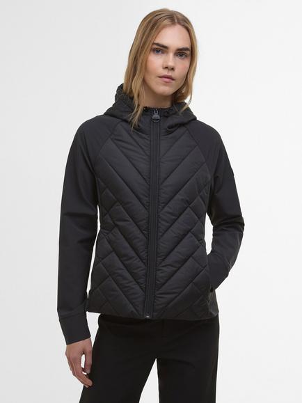 Barbour International Dakota Quilted Sweatshirt, Black