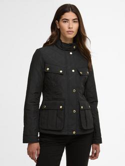 Barbour International Halsey Quilted Jacket, Black, Black