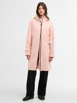 Barbour International Kyra Longline Waterproof Jacket, Desert Pink, Desert Pink
