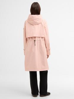 Barbour International Kyra Longline Waterproof Jacket, Desert Pink - view 2, Desert Pink