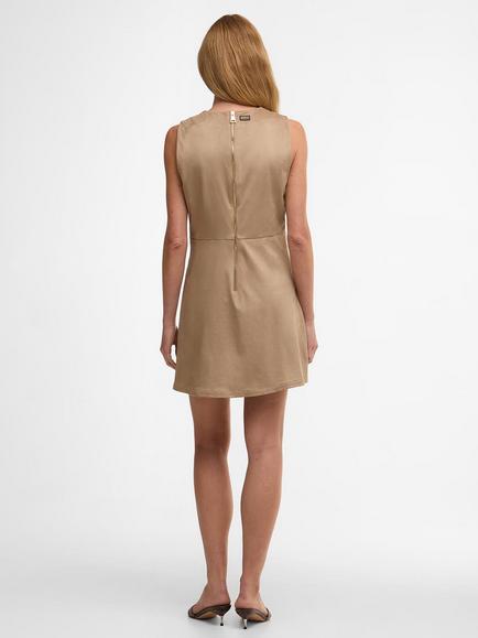 Barbour International Nia Faux Suede Mini Dress, Dark Cement - view 2, Dark Cement