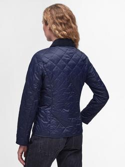 Barbour Deveron Quilted Jacket - view 2, Navy/Pale Pink