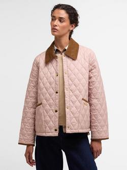 Barbour Icons Liddesdale Cropped Quilted Jacket, Gardenia/Dress/Beige, Gardenia/Dress/Beige