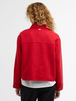 Barbour Amanda Double Faced Wool Blend Shacket, Poppy Red - view 2, Poppy Red