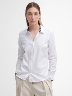 Barbour Derwent Oxford Shirt, White/Hessian Tartan, White/Hessian Tartan
