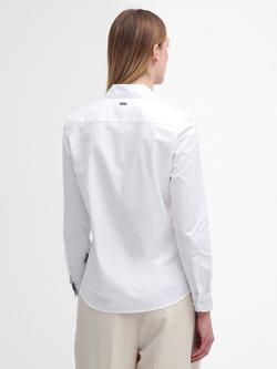 Barbour Derwent Oxford Shirt, White/Hessian Tartan - view 2, White/Hessian Tartan