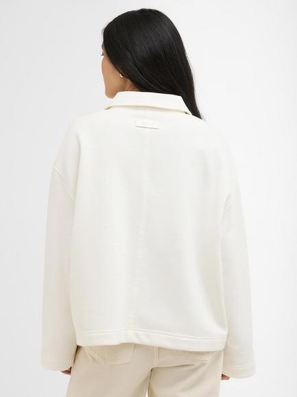 Barbour Daya Lace Up Sweatshirt, Ecru - view 2, Ecru