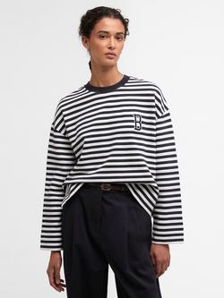 Barbour Gabby Stripe Sweatshirt, Dark Navy/White