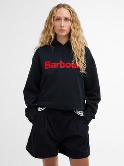 Barbour Hartland Logo Hoodie, Navy, Navy