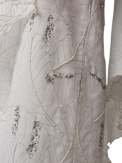 Raishma Cleopatra Drape Sleeve Wedding Dress, White - view 2, White