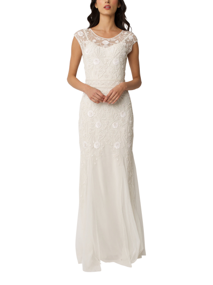 Raishma Alice Beadwork Wedding Dress, White - view 2, White