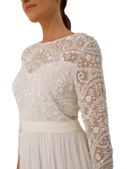 Raishma Gabi Embellished Wedding Dress, White - view 2, White