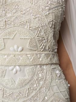 Raishma Hazel Cape Sleeve Wedding Dress, White - view 2, White