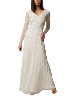 Raishma Jayne Embellished Wedding Dress, White, White