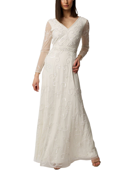 Raishma Jayne Embellished Wedding Dress, White, White