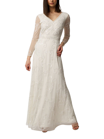 Raishma Jayne Embellished Wedding Dress, White - view 2, White