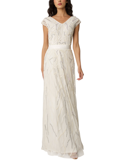 Raishma Eden Embellished Wedding Dress, White - view 2, White