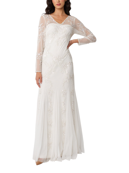 Raishma Minnie Embellished Wedding Dress, White, White