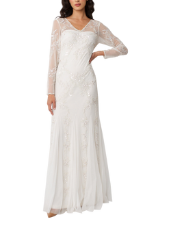 Raishma Minnie Embellished Wedding Dress, White - view 2, White