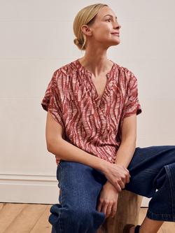 Celtic & Co. Abstract Drop Shoulder Top, Pink, Pink