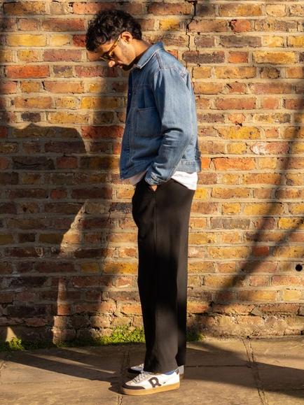 RATION.L R-Hope Unisex Cotton Canvas Trainers, Black White Grey - view 2, Black White Grey