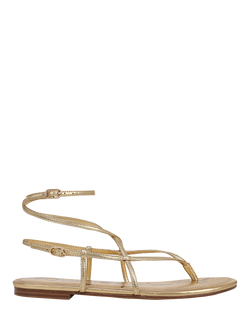 Sam Edelman Clarra Leather Strappy Sandals, Amber Gold