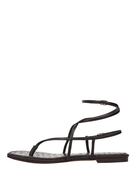 Sam Edelman Clarra Leather Strappy Sandals - view 2, Cafe Noir