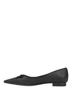 Sam Edelman Esmira Leather Pointed Toe Ballet Flats, Black - view 2, Black