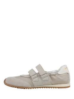 Sam Edelman Isabella Leather Blend Slip On Ballerina Trainers, Griege - view 2, Griege