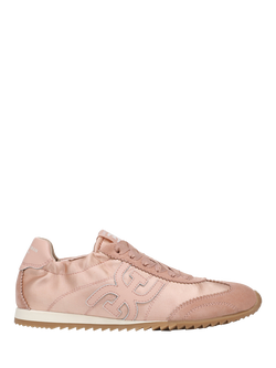 Sam Edelman Isella Leather Lace Up Trainers, Ballet Pink