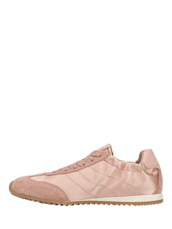 Sam Edelman Isella Leather Lace Up Trainers - view 2, Ballet Pink