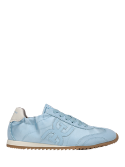 Sam Edelman Isella Leather Lace Up Trainers, Spring Blue