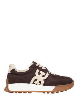 Sam Edelman Langley Lace Up Trainers, Brown/White, Brown/White