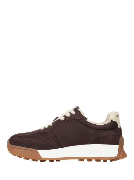 Sam Edelman Langley Lace Up Trainers, Brown/White - view 2, Brown/White