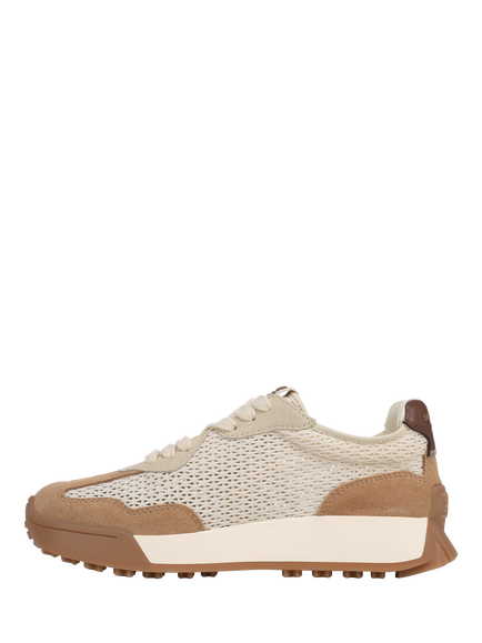 Sam Edelman Langley Mesh Lace Up Trainers, Modern Ivory/Cyprus - view 2, Modern Ivory/Cyprus