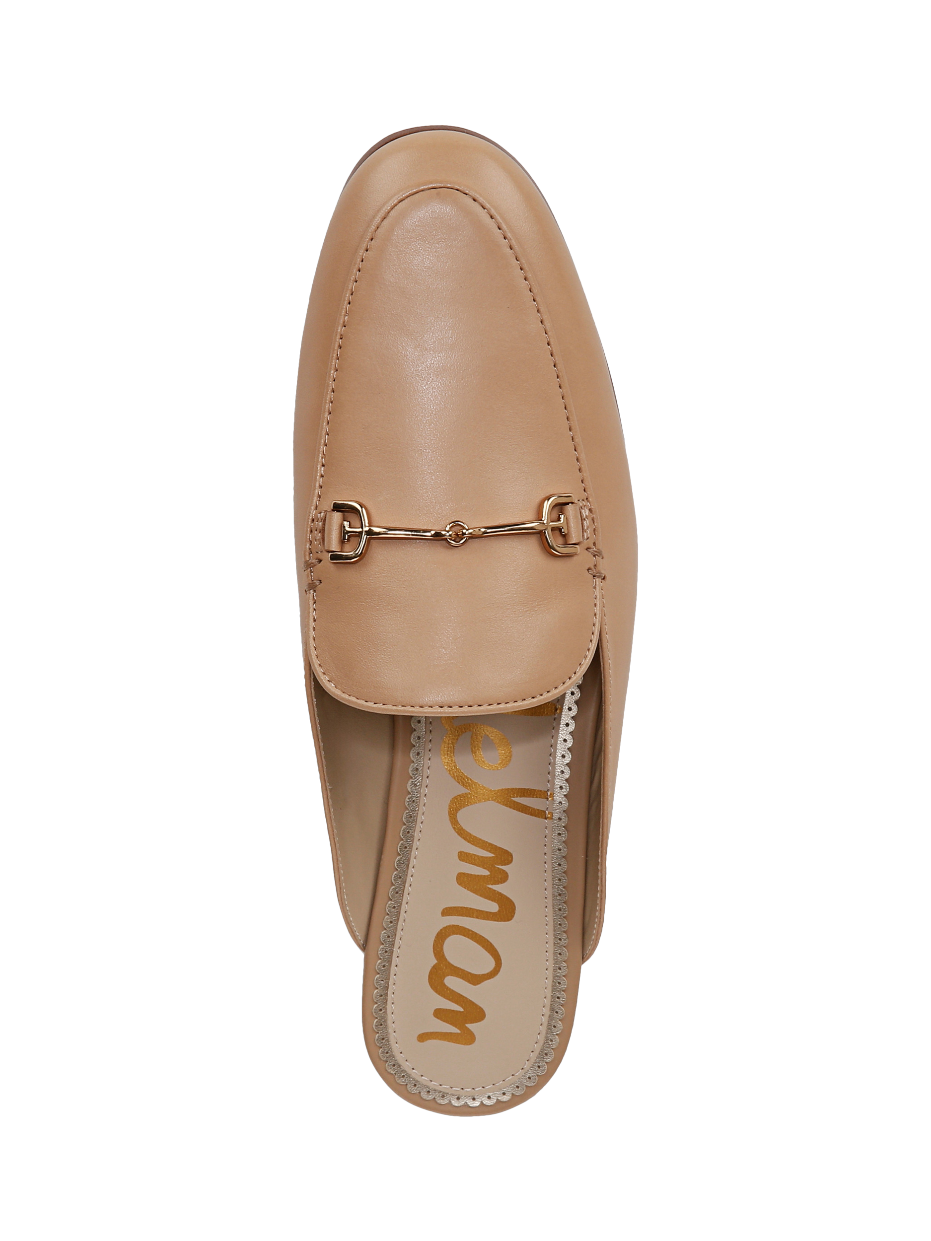 Product image 3 of 6, which shows Sam Edelman Linnie Leather Mules, French Sand, 3