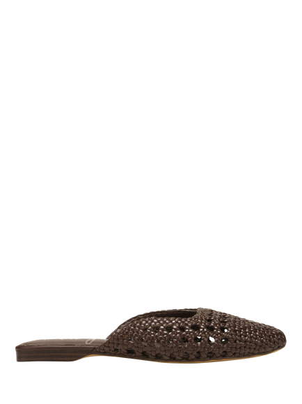 Sam Edelman Nola Leather Blend Mule Sliders, Dark Brown, Dark Brown