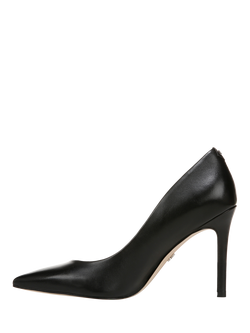 Sam Edelman Hazel Leather Pointed Toe Heeled Pumps - view 2, Black