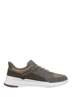 Geox Vittour Plus Lace Up Trainers, Dark Grey/Light Grey