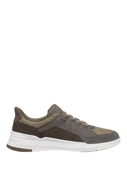 Geox Vittour Plus Lace Up Trainers, Dark Grey/Light Grey