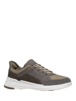 Geox Vittour Plus Lace Up Trainers - view 2, Dark Grey/Light Grey