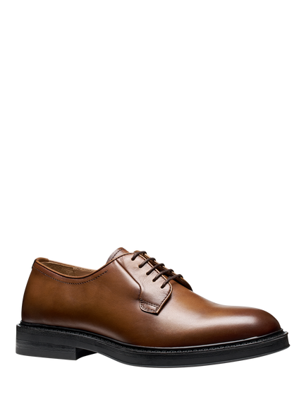 Geox Capitale Leather Lace Up Derby Shoes - view 2, Light Brown
