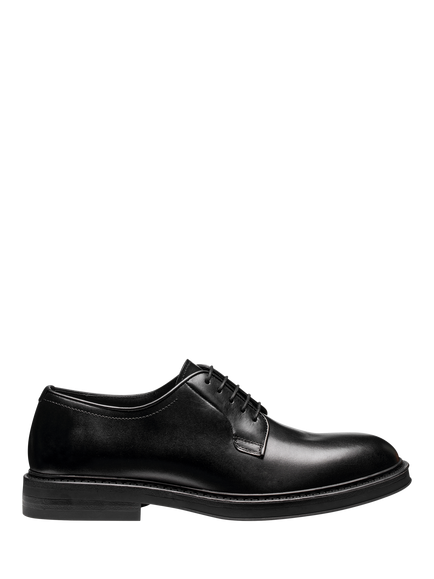 Geox Capitale Leather Lace Up Derby Shoes, Black