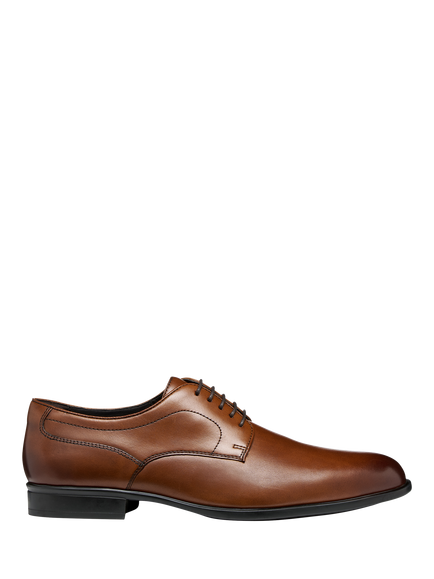Geox Iacopo Leather Lace Up Derby Shoes, Cognac