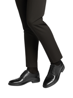 Geox Gladwin Leather Oxford Shoes, Black - view 2, Black