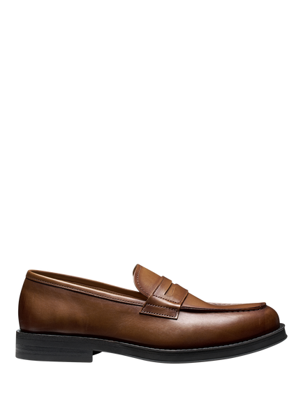 Geox Medos Leather Loafers, Light Brown