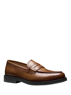 Geox Medos Leather Loafers - view 2, Light Brown