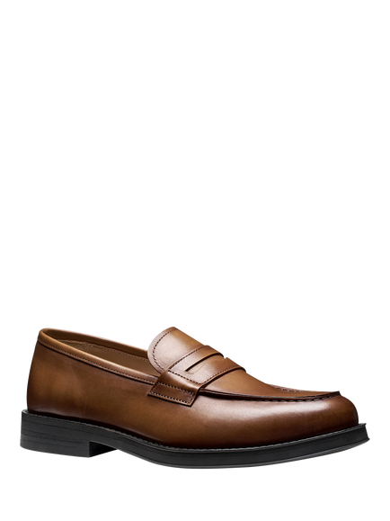 Geox Medos Leather Loafers - view 2, Light Brown